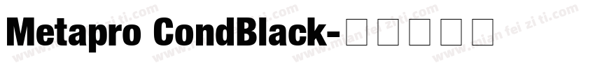 Metapro CondBlack字体转换